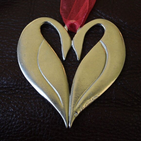 Love song birds making heart Kenneth Kantro pewter made USA - Picture 6 of 6